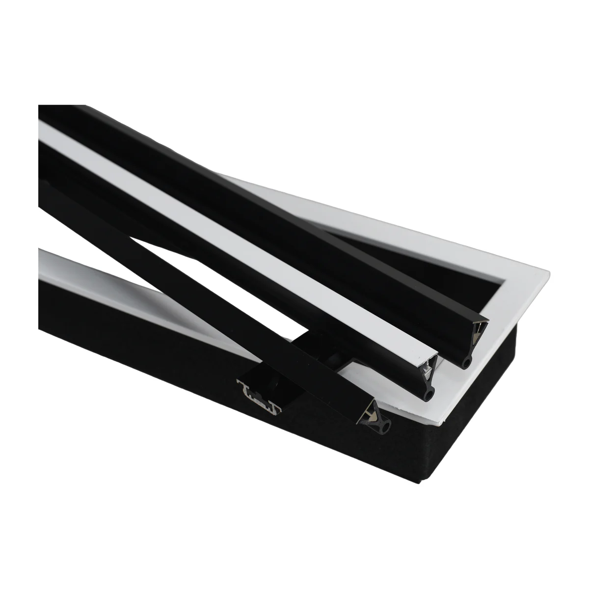 Removable core linear slot diffuser with core partially removed