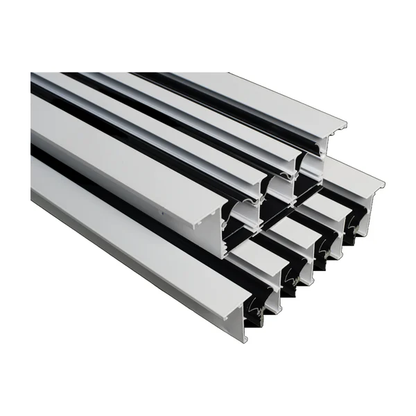 Linear slot diffuser cut-section comparison with New-Type Blade above and Claw-Type Blade below