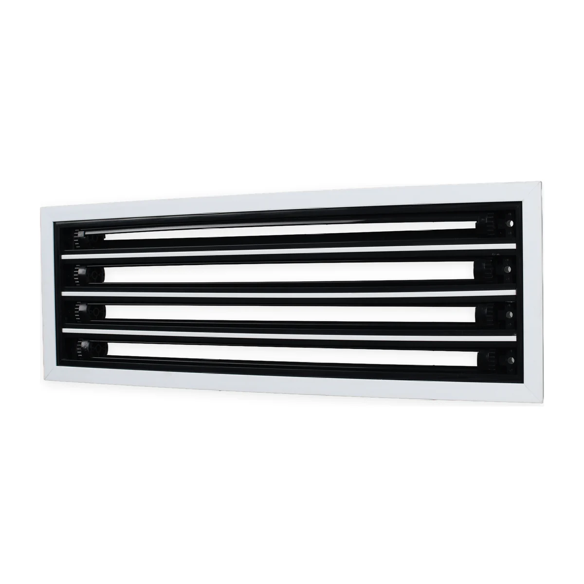 Angled front view of a four-slot O-Type linear slot diffuser