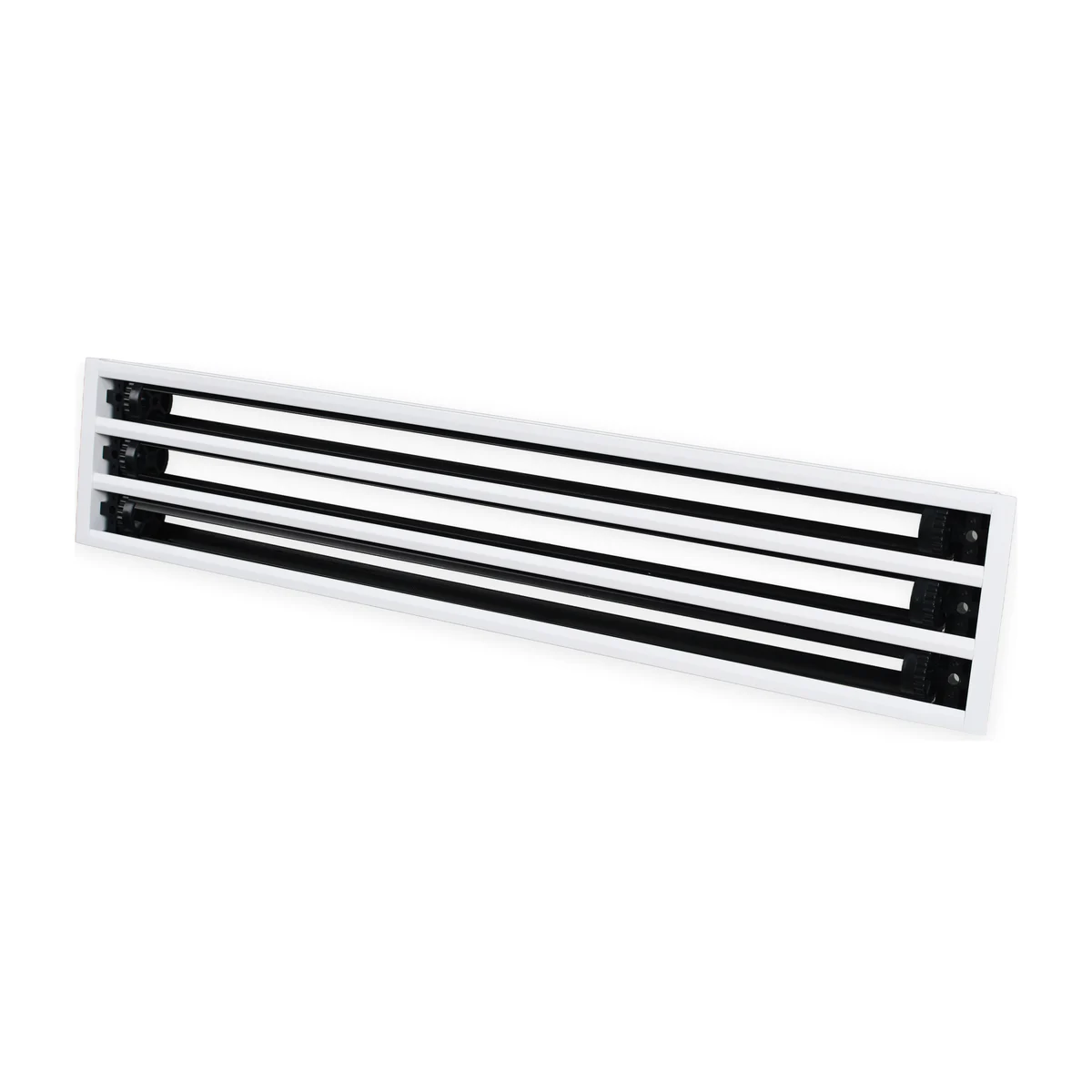 Angled front view of a three-slot O-Type linear slot diffuser